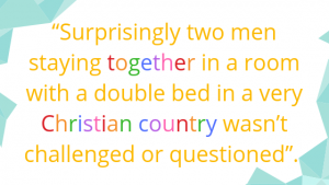 surprisingly two men staying together in a room wasn't challenged